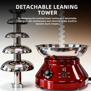 <span class=keywords><strong>Fontaine</strong></span> à <span class=keywords><strong>chocolat</strong></span> de qualité commerciale avec un moteur puissant et un flux en cascade fluide. - Product Image 6