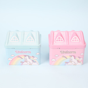 High Quality House Shape <strong>Tin</strong> Can Coin Bank <strong>Money</strong> Saving <strong>Box</strong> with Lock - Product Image 3