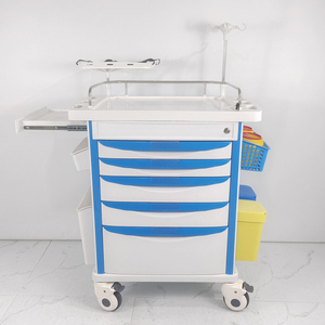 Carrito de Emergencia Médico GH, Carro de Monitoreo de Pacientes de Plástico Resistente, GH-680A 680x525x1000mm Clase II para Uso Hospitalario - Product Image 3