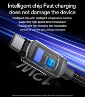 Câble de données Yesido 1,2 m USB vers IP 12W Super Fast Charging en alliage de zinc, compatible avec la charge de tablette, affichage LED de la puissance CA128L