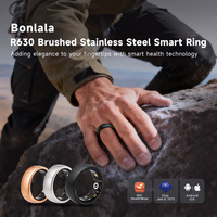 Vente flash - Bague connectée en acier inoxydable, étanche IP68 5ATM, suivi du sommeil, de l'oxygène sanguin, de la fréquence cardiaque, application gestuelle