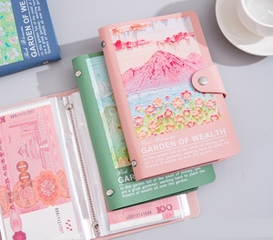Gran Oferta: Libro de Ahorros de Cuero Suave con Diseño de Pintura al Óleo, Organizador de Efectivo, Clip para Billetes, Libro de Ahorros de Billetes, Libro de Contabilidad y Finanzas - Product Image 1