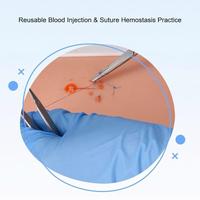 Coussin d'entraînement portable pour la pratique des sutures, simulation de peau en silicone à 3 couches, outil de formation pour l'apprentissage pratique des compétences