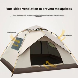 Tente de camping et pique-nique d'extérieur, pliable automatiquement, portable, auto-érectible, en tissu Oxford, indice d'étanchéité 1000 mm, utilisable en <span class=keywords><strong>quatre</strong></span> <span class=keywords><strong>saisons</strong></span>, prête à l'emploi - Product Image 3