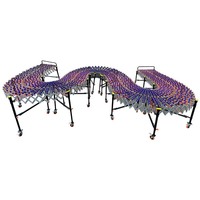 Ligne de convoyeur de voie de déchargement de rouleau Flexible télescopique de Nopowered de gravité convoyeur de roue de patin extensible pour l'entrepôt