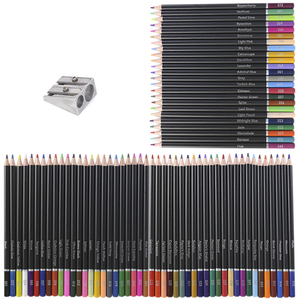 Longorgeous XinyiArt Professional 72 couleurs à base d'huile crayons de couleur ensemble de <span class=keywords><strong>dessin</strong></span> avec étui à fermeture éclair pour artistes adultes femmes, Ble - Product Image 2