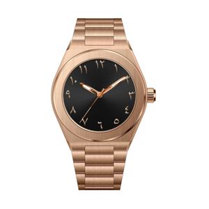 Reloj de Pulsera de Cuarzo Dorado con Números Árabes para Hombre y Mujer, Diseño de Lujo, OEM ODM, Reloj de Acero Inoxidable para Parejas, Relojes Casuales para Hombre - Product Image 5