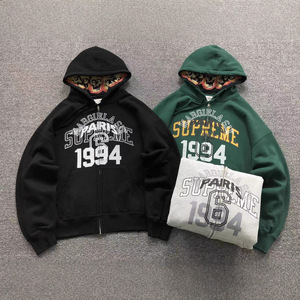 <span class=keywords><strong>Felpa</strong></span> con Cappuccio in Cotone Felpato con Logo Box e Motivo Floreale Cashew, Collezione Invernale 25FW - Product Image 4