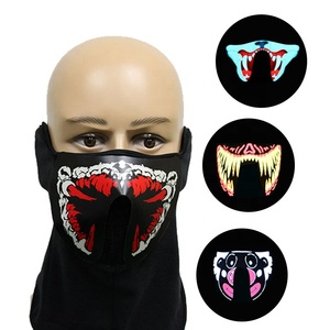 Offre Spéciale Halloween Fête Néon <span class=keywords><strong>EL</strong></span> Fil Lueur éclairer Son Activé LED Rave Masque Pour Le Festival - Product Image 1