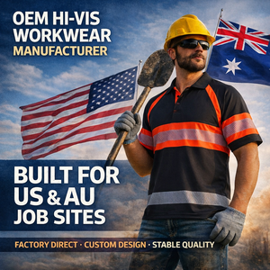 Áo Polo bảo hộ lao động chất liệu thoáng khí, nhanh khô, đạt tiêu chuẩn ANSI Class 3, có thể tùy chỉnh logo, dải phản quang, độ phản chiếu cao - Product Image 2