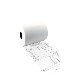 China Fabrikant Bpa Gratis Kassa 80X80 57X40Mm Ontvangst Afdrukken Thermisch Papier Rollen Voor Pos Machine