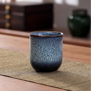 Gran oferta, taza de té de porcelana Retro de 130Ml, taza de café mate hecha a mano al horno, taza de maestro familiar para casa de té, té de Kung Fu chino - Product Image 4