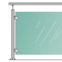 YL METAL Balustrades en verre en acier inoxydable à fixation par pince, pas cher, pour balcons, extérieur, escaliers, villas, hôtels, SS304/316/2205