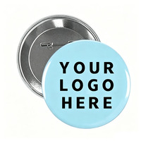 Badge rond en fer blanc personnalisé avec logo imprimé, 58 mm, avec épingle de sécurité, vente en gros