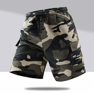 Shorts Homme Patchwork Cinq Poches Multi-Poches en Toile d'Été avec Cordon de Serrage Taille Mi-Haute 100% Coton Respirant Décontracté Grande Taille - Product Image 1