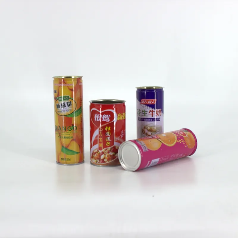 Beverage Fruit juice drink milk porridge soup in easy-to-open can packaging is sold in tin cans and cans are supplied