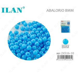 Perline Ilan Abalorio da 8 mm a tinta unita per la creazione di gioielli - Product Image 3