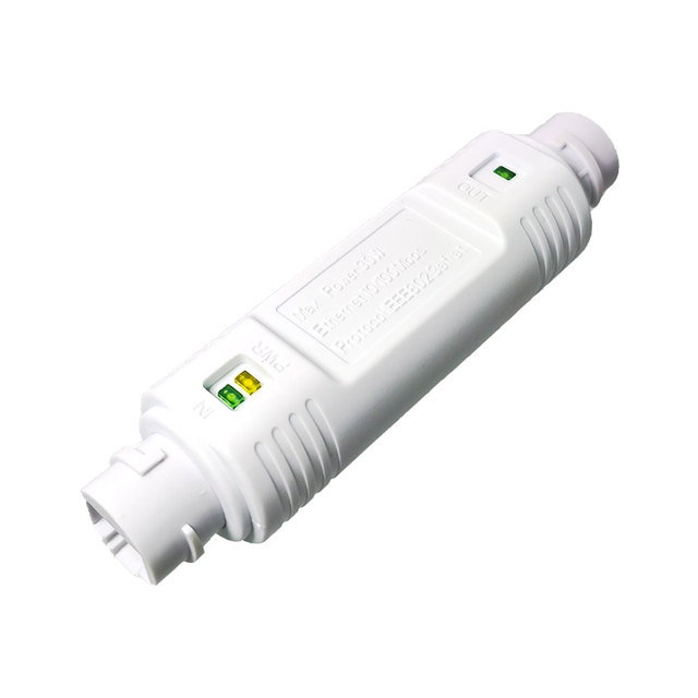 Outdoor Waterproof 10 100 1000m Repeater Connectors Gigabit Ethernet Switch 1 Port Poe Extender for Ip Camera