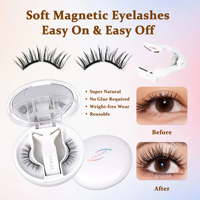 Faux cils réutilisables, courbure naturelle, doux, magnétiques, imperméables, résistants à la transpiration, pour mariage et voyage, certifiés ISO 22716