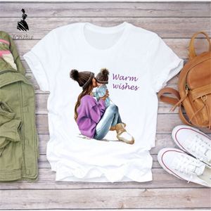 Regalo del Día <span class=keywords><strong>de</strong></span> <span class=keywords><strong>la</strong></span> <span class=keywords><strong>Madre</strong></span>: <span class=keywords><strong>Camisetas</strong></span> a juego para <span class=keywords><strong>madre</strong></span> e hija/o, camiseta blanca extragrande con estampado <span class=keywords><strong>de</strong></span> dibujos animados personalizado para mujer - Product Image 4