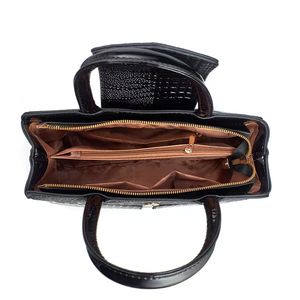 Nuevos bolsos de hombro de cuero PU acolchados a la moda de cuero de lujo al por mayor, monederos y bolsos de mano con patrón de cocodrilo para mujer 2025 - Product Image 3