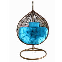 Prix de gros du fabricant Maison moderne Balcon extérieur Patio Jardin Salon Rotin Oeuf Balançoire Chaise suspendue avec support