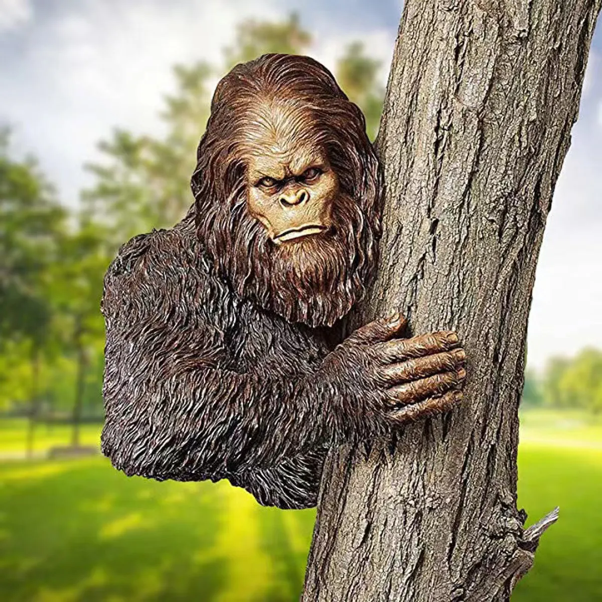 Fengzhi Factory Bigfoot Orangutan Resin Statue Garden Decoration Animal Sculpture Resin Artwork for Outdoor Spaces