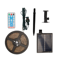 Bande lumineuse solaire à 2835 LED pour l'extérieur, kit étanche, Flexible, rvb, couleur de lumière, pour noël, 5 mètres