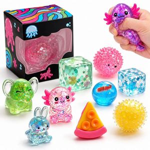 Sparkling Water Squishies Cute Sea Friends Bubble Texture Heart Gem Egg Hand Relief Kids Prize Gift Assortment - Product Image 1