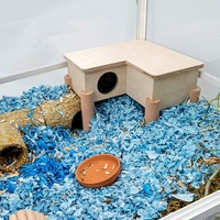Maison en hamster rouge avec fenêtre, dormir à la maison avec des chevaux, bac à chiens Chinchilla et pliable