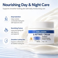 Crème Visage Hydratante au Collagène et Rétinol à Marque Blanche, Acide Hyaluronique, pour Routine Quotidienne de Soins de la Peau