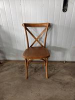 Chaises d'extérieur empilables, durables, modernes, en bois massif de noyer, à dossier en X, pour salle à manger, mariage, banquet