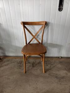 Impilabile durevole moderna fattoria pranzo banchetto <span class=keywords><strong>di</strong></span> nozze X retro noce in <span class=keywords><strong>legno</strong></span> massello Crossback sedie da esterno - Product Image 4