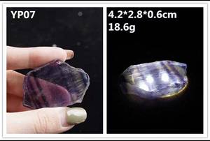 Piedra rugosa de cristal natural de alta calidad, rebanada de fluorita colorida de arcoíris, venta al por mayor - Product Image 6