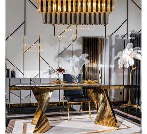 أحدث صيحات حفل زفاف ، أثاث الفندق ، طاولات مستديرة مربعة من الفولاذ المقاوم للصدأ - Product Image 4