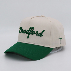 Oem Custom Hot Selling Design popolare 3 Tone Color 5 pannello cappellino da Baseball Beige bianco verde cappello da Golf Unisex per bambini e cappellino per adulti - Product Image 2