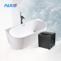 Bain froid ovale moderne intérieur/extérieur avec filtre de refroidissement à eau pour bain à remous, idéal pour la récupération physique des athlètes adultes
