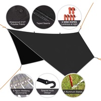 Hamac pluie mouche tente bâche imperméable Camping auvent essentiel de survie piquets inclus auvent facile à installer