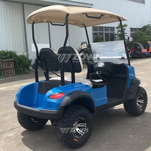 Carrito de Golf Eléctrico Todoterreno de 2 Plazas Azul, Vehículo Personal Elevado para Turismo - Product Image 3