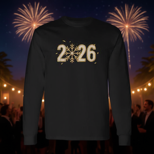 Camiseta de manga larga para la fiesta de Nochevieja 2026, diseño de fuegos artificiales a juego para la familia - Product Image 3