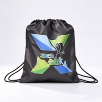 Sac à dos de sport personnalisé en polyester avec cordon de serrage, grande capacité, portable, écologique, pour usage extérieur