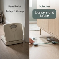 Báscula Digital de Vidrio Templado de 180 kg/400 lb para Peso Corporal, con Plataforma para Ponerse, para Gimnasio en Casa, Seguimiento de Fitness, Báscula de Baño Resistente