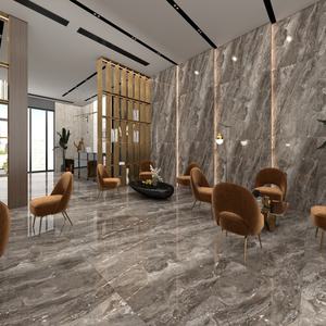 Carreaux de sol en marbre bleu vert de luxe 600X1200 résistants aux acides Garantie 5 ans Design moderne Extérieur Salle à manger Sous-sol Jardins Villas - Product Image 4