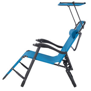 Hitree Luxury Portable Zero Gravity Liegestuhl Sonnen liege für Strand <span class=keywords><strong>massage</strong></span> im Freien mit klappbarem Sonnenschutz-Strandkorb - Product Image 2