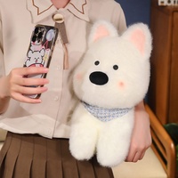 Peluche de luxe légère et adorable, chien West Highland White Terrier, cadeau d'anniversaire, super douce, rembourrage en coton PP, polyester lavé