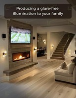 LOHAS, candelabro de pared acrílico opalescente único, lámparas de noche de estilo blanco suave, luces de noche regulables de 3000K para dormitorio