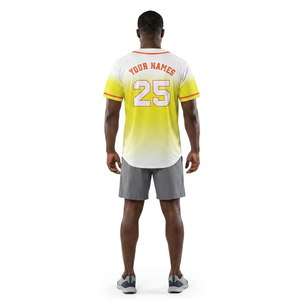 ชุดเสื้อเบสบอลแบบยูนิเซ็กซ์สั่งทำพิเศษ ผ้ายืดสี่ทิศทาง ผสมสแปนเด็กซ์/โพลีเอสเตอร์ ซับเหงื่อ แห้งเร็ว พิมพ์ลายแบบซับลิเมชั่น รับผลิตแบบ OEM ODM - Product Image 2