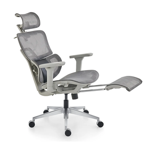 Chaise de bureau ergonomique avec hauteur réglable, design pivotant, soutien lombaire en maille moderne pour le bureau et l'école - Chaise de direction - Product Image 1