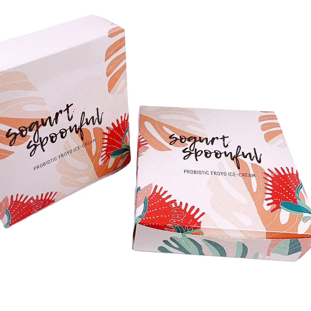 Eco Vriendelijke Food Grade Papier Custom Print Roze Bakkerij Cake Verpakking Dozen