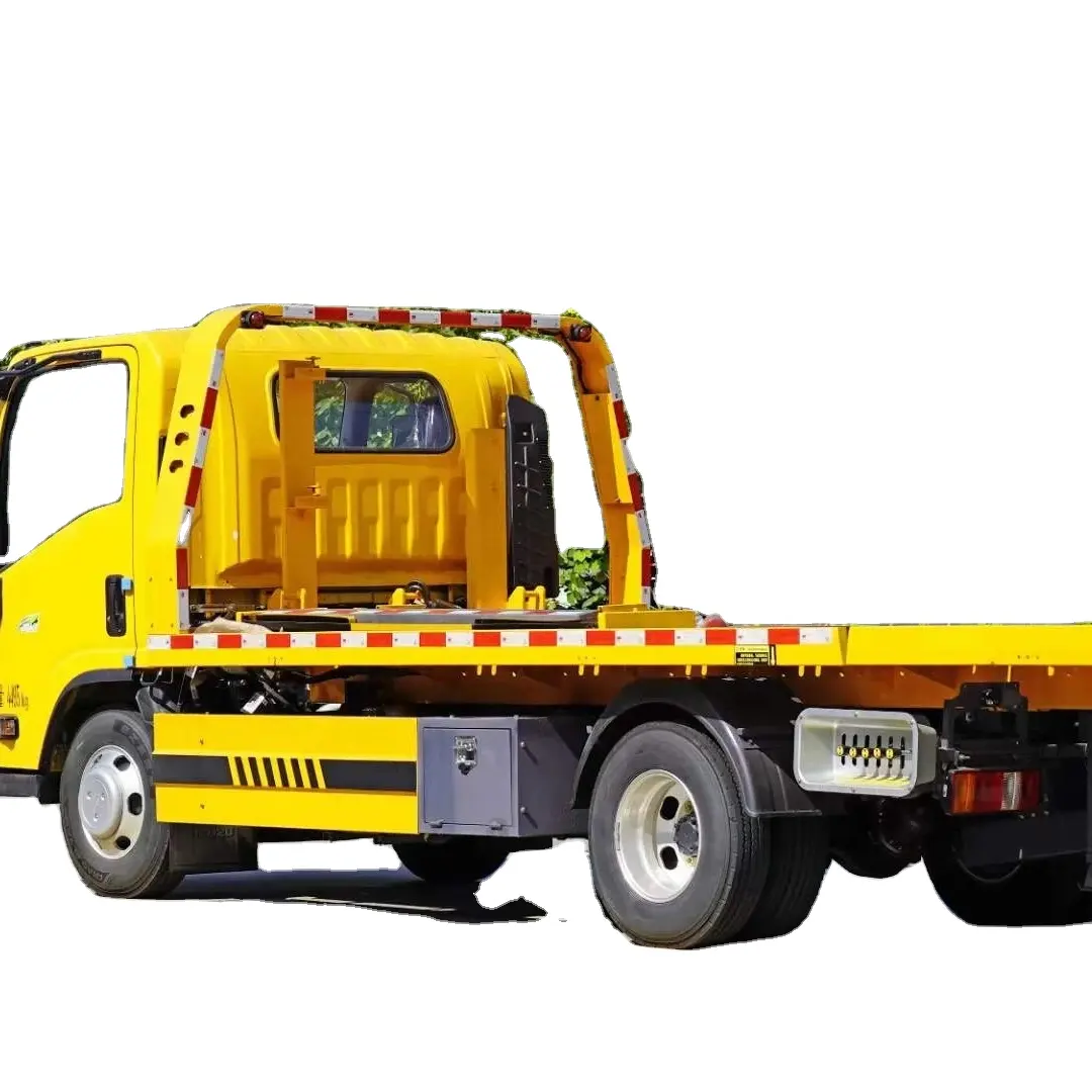 4x2 इसुजु 5 टन फ्लैटबेड ट्रेलर ट्रक रैकेकर टोइंग ट्रक रैकर ट्रक